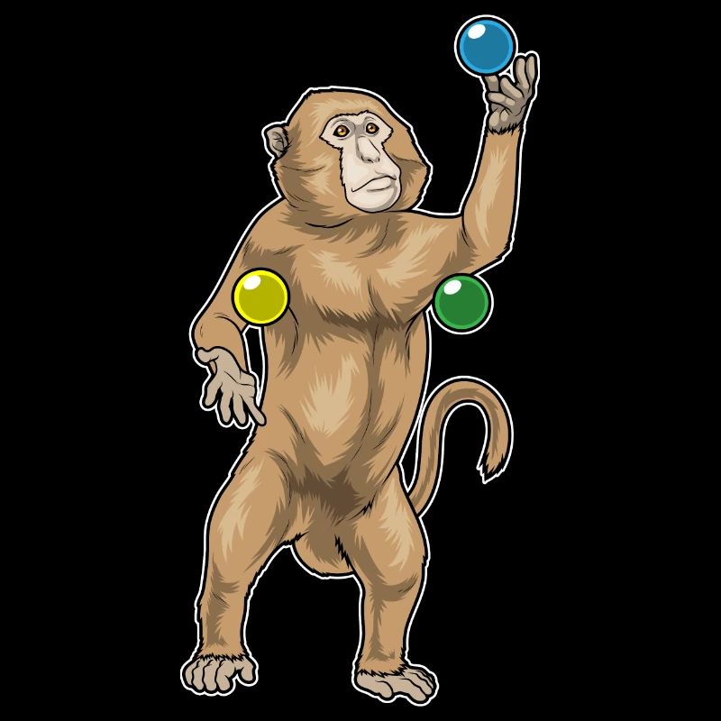 Singe jongleur jongleur
