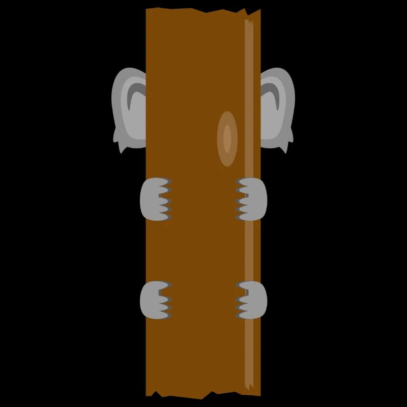 Koala hinter Baum