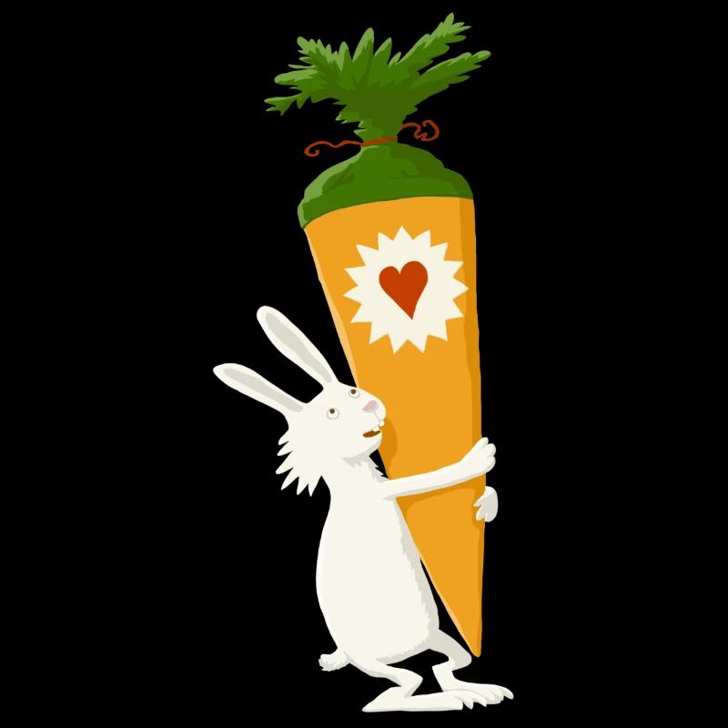 Hase mit Schultuete