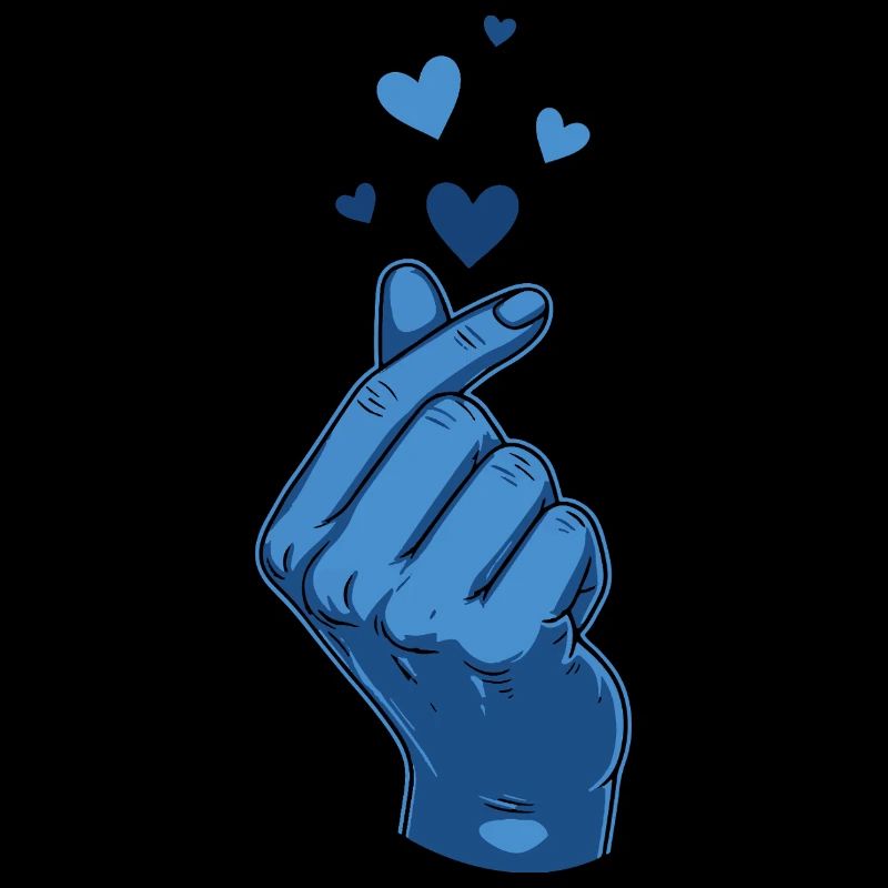 Kpop Musique coréenne Blue Finger Heart Love