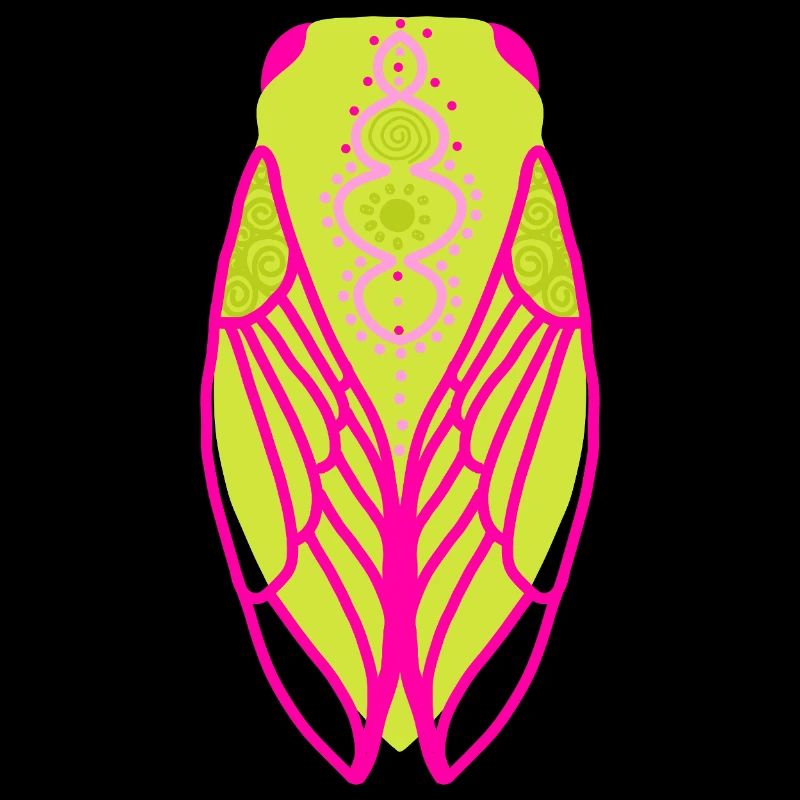 Cigale colorée fluo