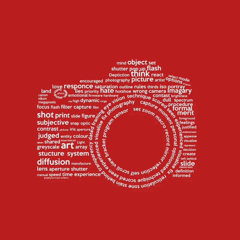 Camera Typography White