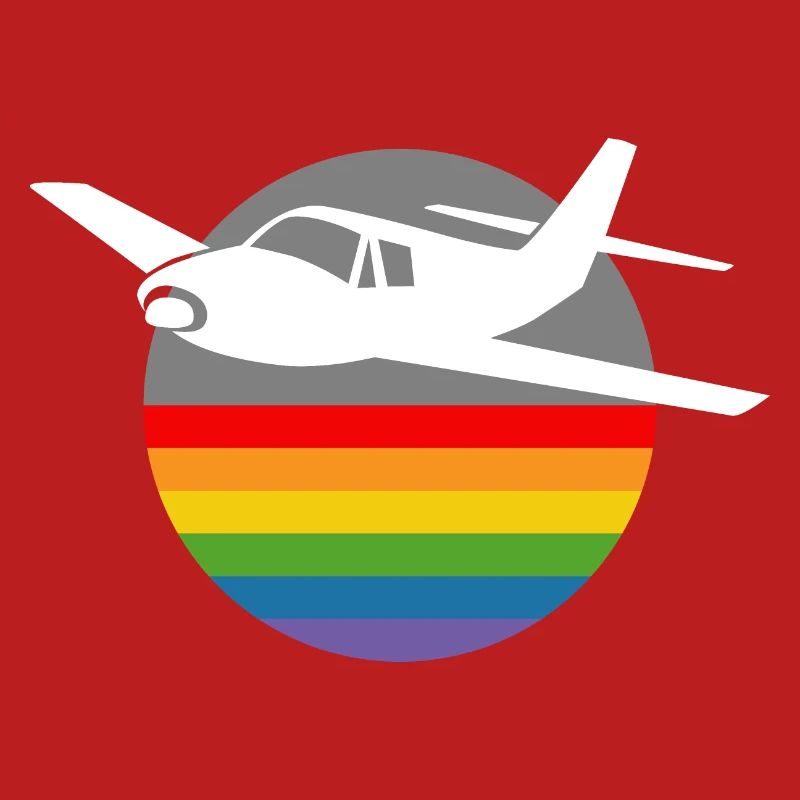 Regenbogen Flugzeug white