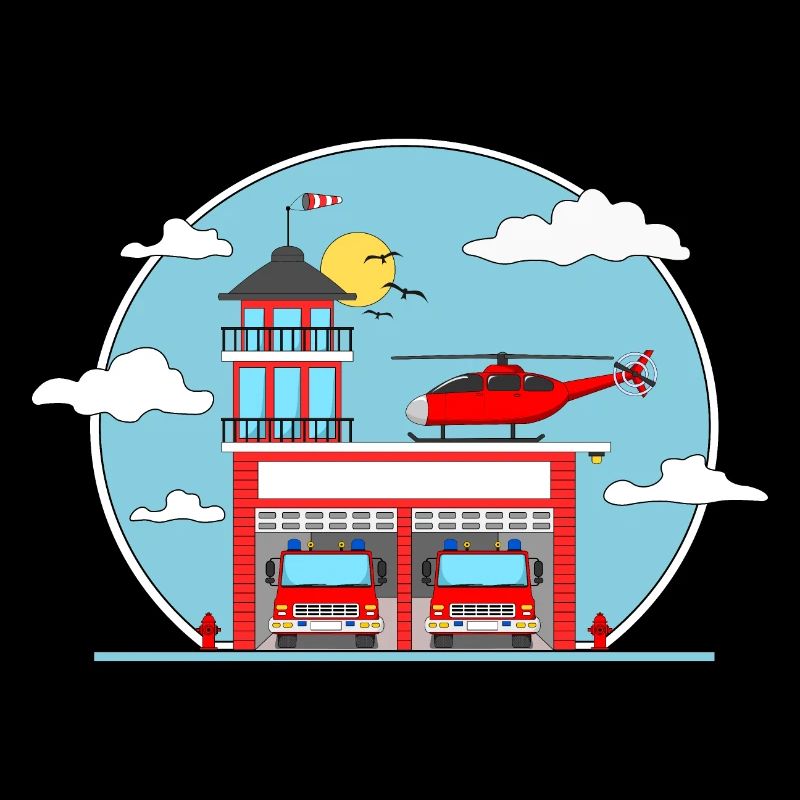 Fire station without lettering