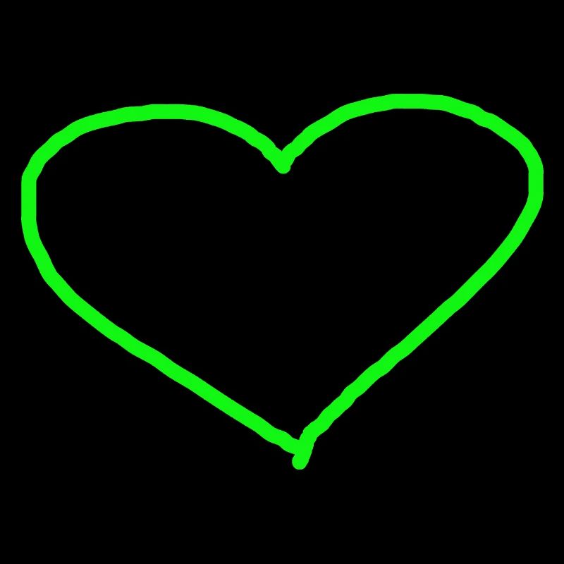 Coeur Vert Idée Cadeau Vert Clair Herbe Vert Amour