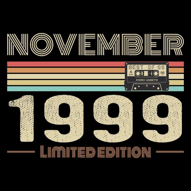 November 1999 Vintage Birthday Retro Tee