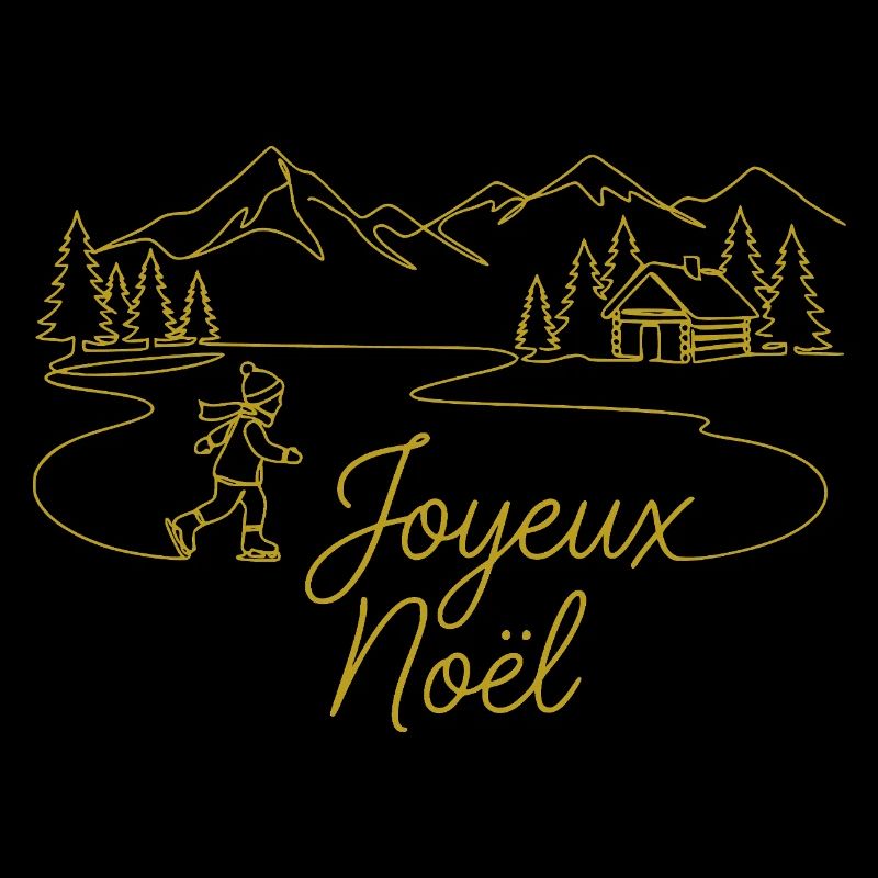 Joyeux Noël Christmas winter landscape