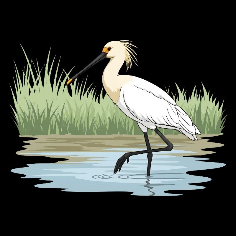 Löffler Loeffler Platalea leucorodia
