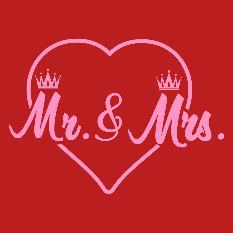 Couronnes de cœur Mr & Mrs Design