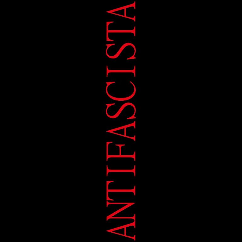 Lettrage antifasciste vertical en lettrage rouge