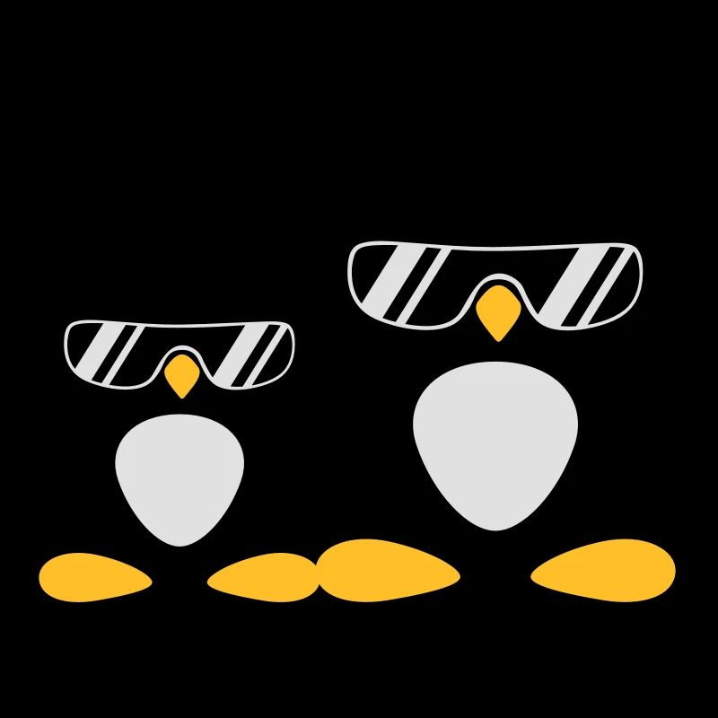 Cool Penguin Dad And Boy