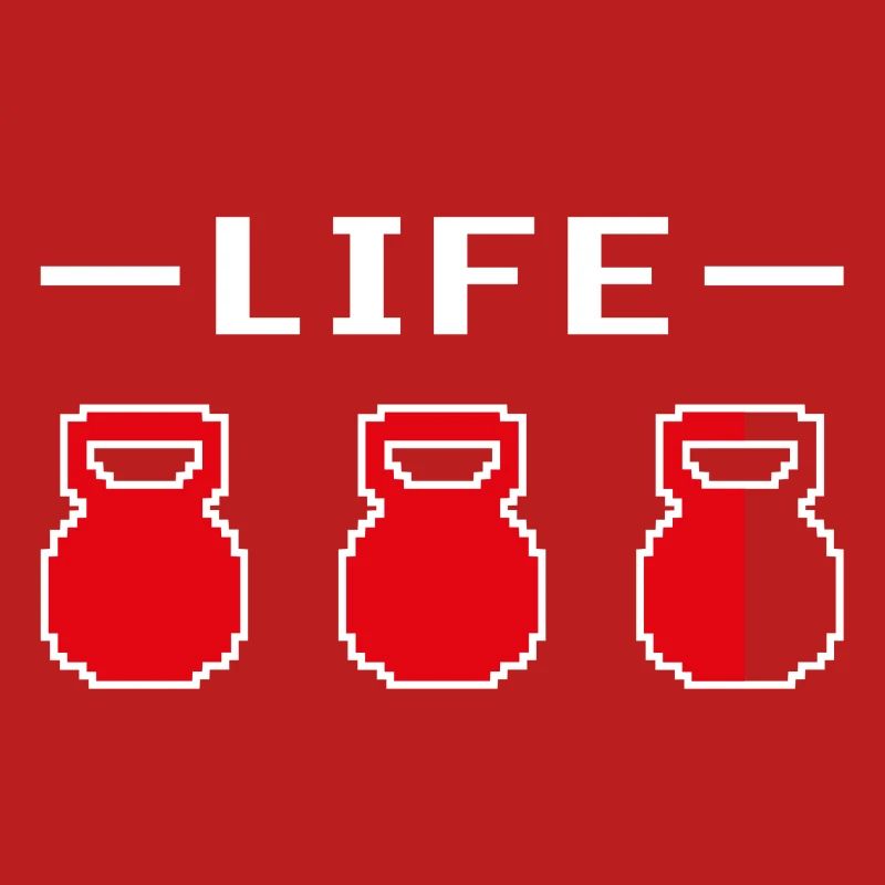 Kettlebell Life Pixelated Dark