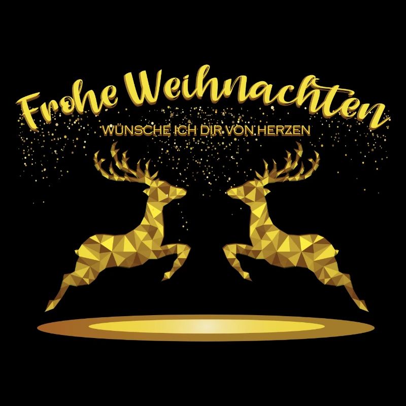 Weihnachtsmotiv mit Rentier