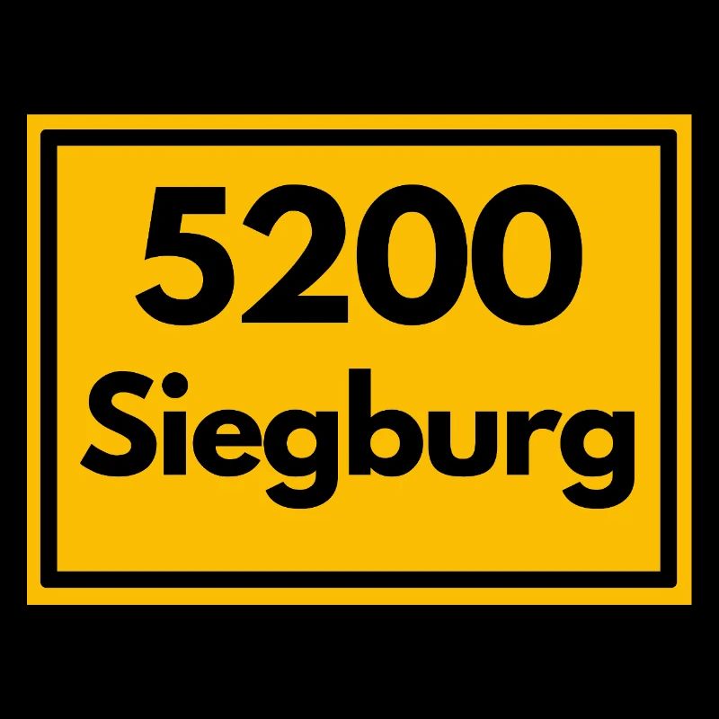 Place sign - then retro old zip code 5200 SIEGBURG