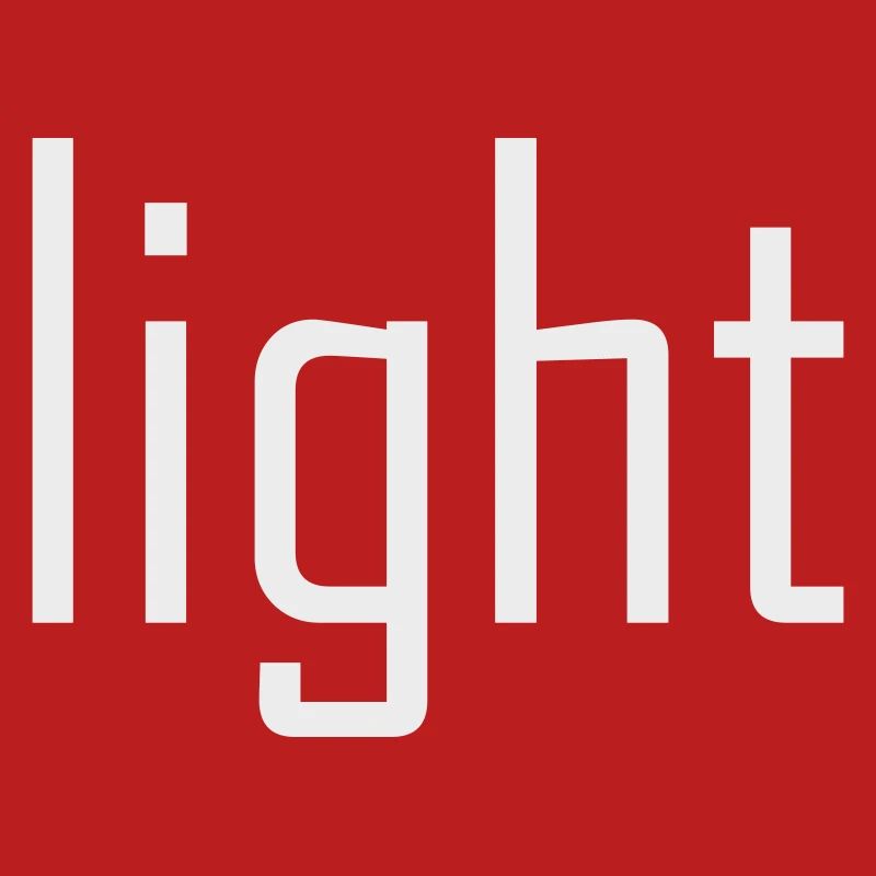 Bright Light Light - typography on black sun