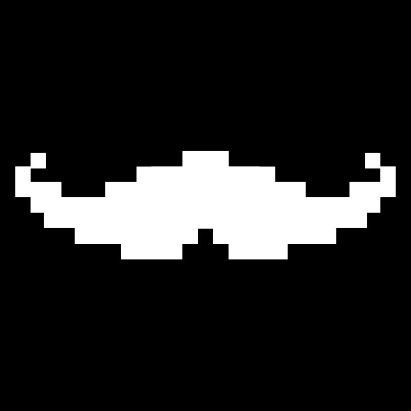 moustache pixel geek