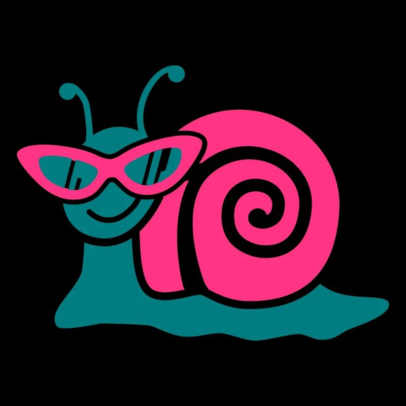 Snail with retro glasses