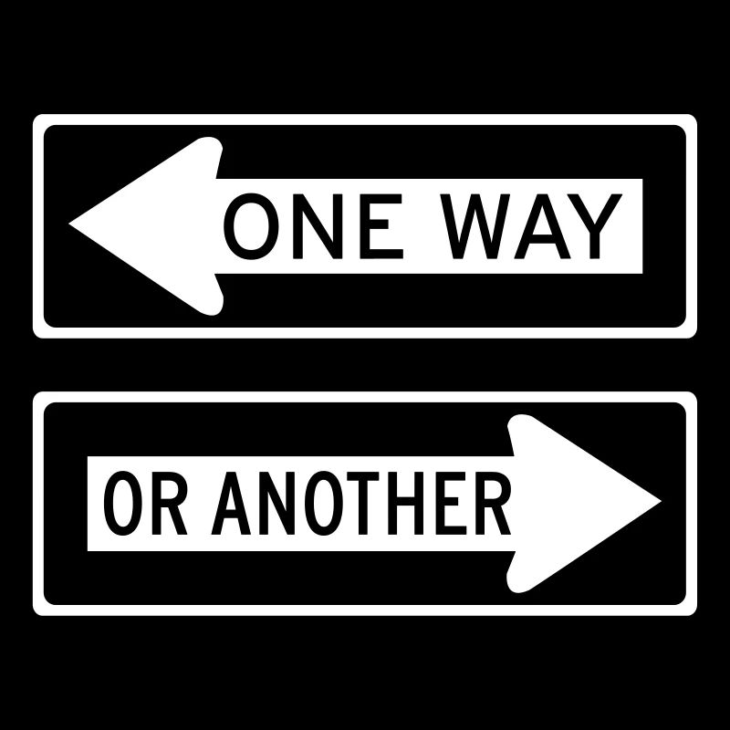 ONE WAY OR ANOTHER Einbahnstraße Richtung Ausweg