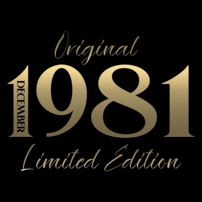 44e anniversaire Original Décembre Né en 1981
