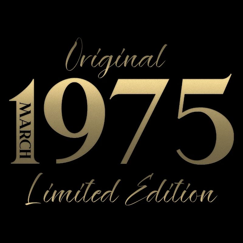 51. Geburtstag Geschenk Mann Frau März 1975
