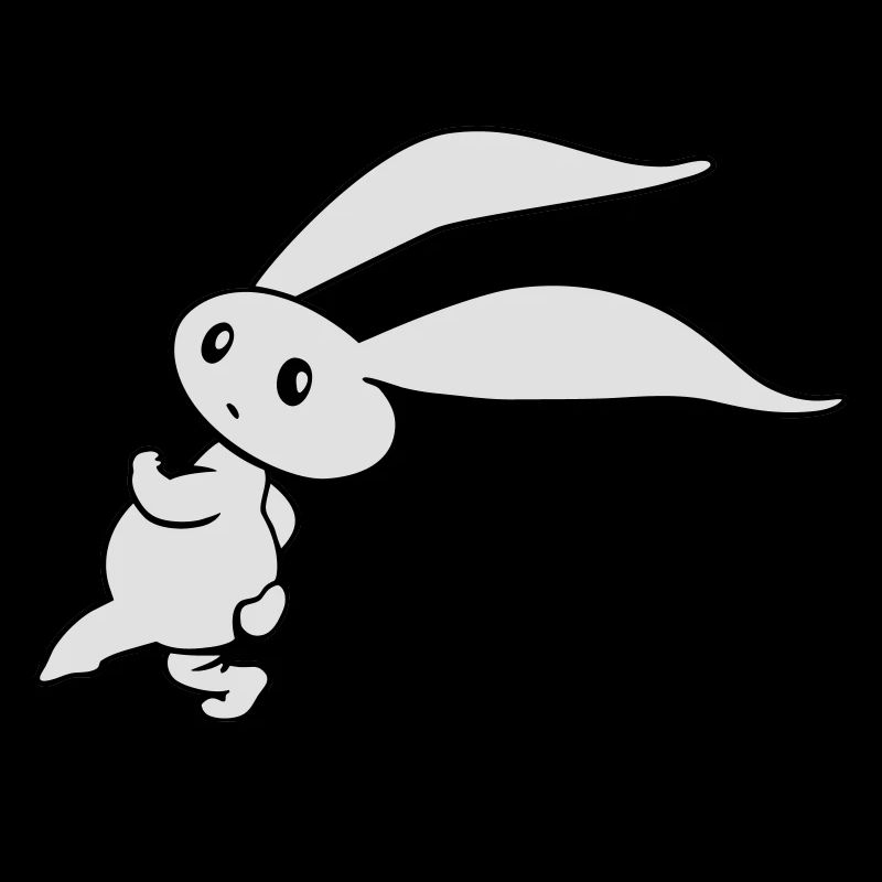 süsser Comic Oster Hase schleicht herum