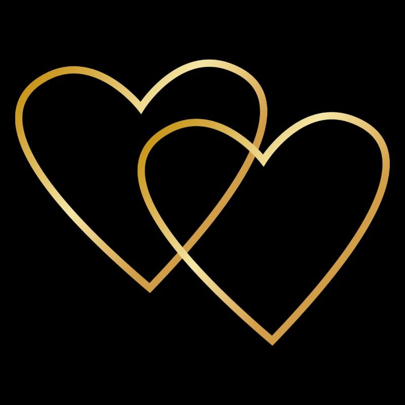 Zwei goldene Herzen