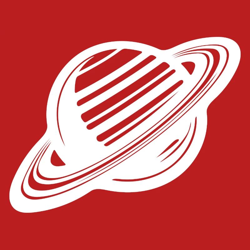 Ringed planet with ring system in the solar system