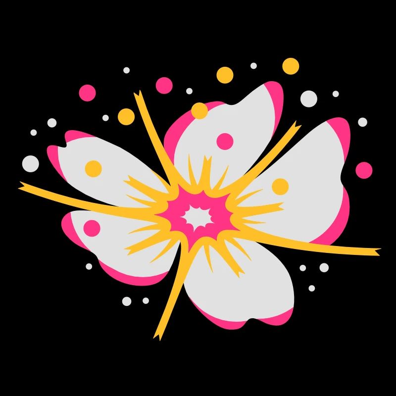 A fleur de cerisier avec du pollen