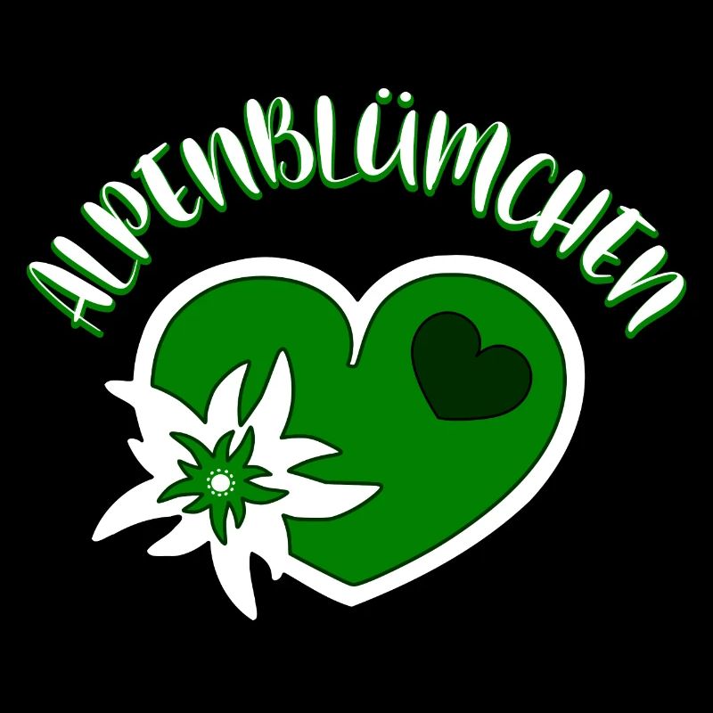 Edelweiss Herz Trachten Dirndl Alpenblümchen