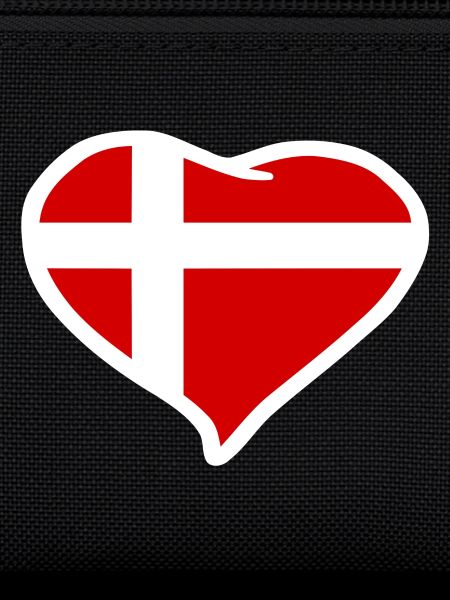 Drapeau coeur Danemark