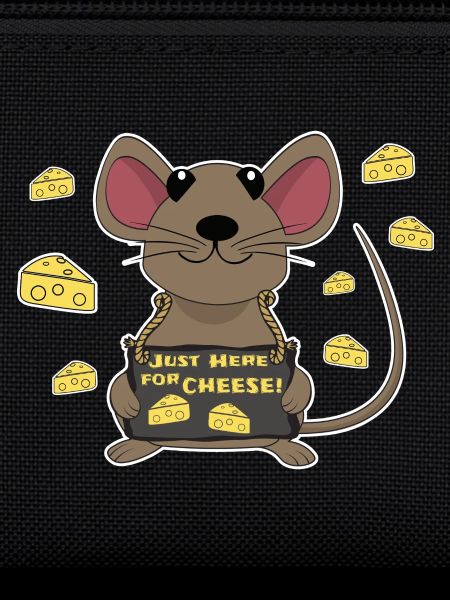 Funny mouse with cheese
