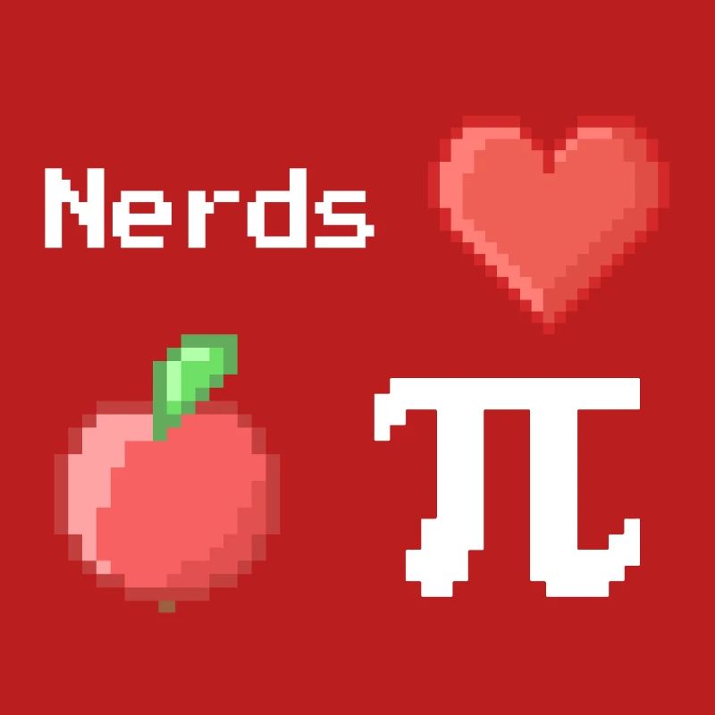 nerds love apple pi pie sprüche math pixel