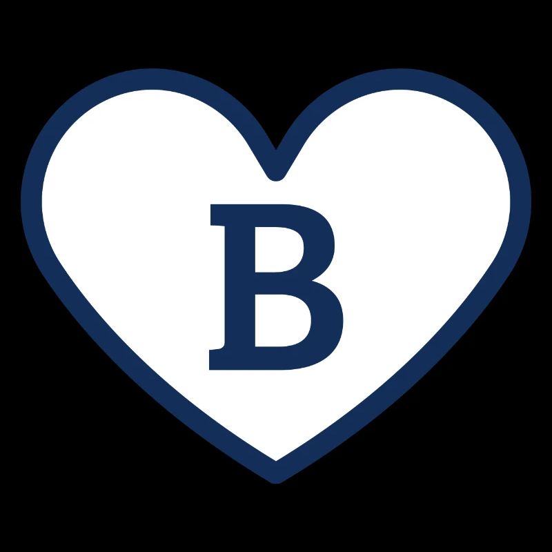 Letter b heart sport trend blue - gift idea