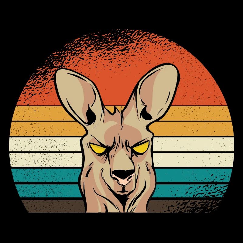 Kangaroo Retro Sunset