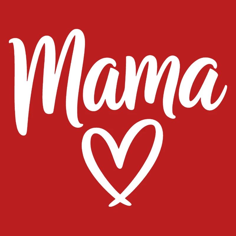 Mama Heart Script Logo