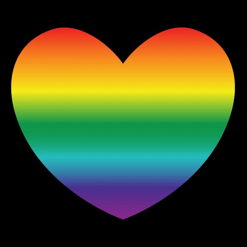 Herz in Regenbogenfarben