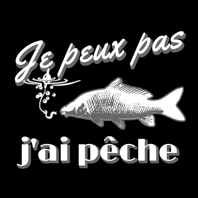 Je peux pas j'ai pêche à la carpe hameçon bouchon