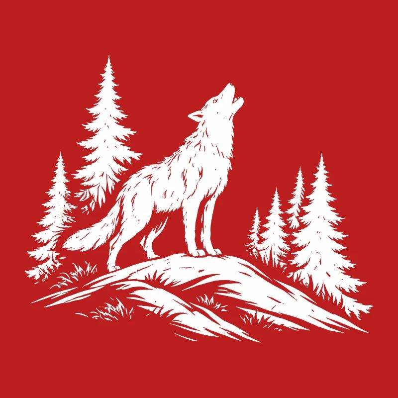 Heulender Wolf