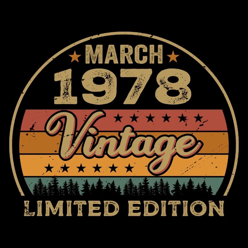 Vintage mars 1978 anniversaire mars 1978 rétro 1978