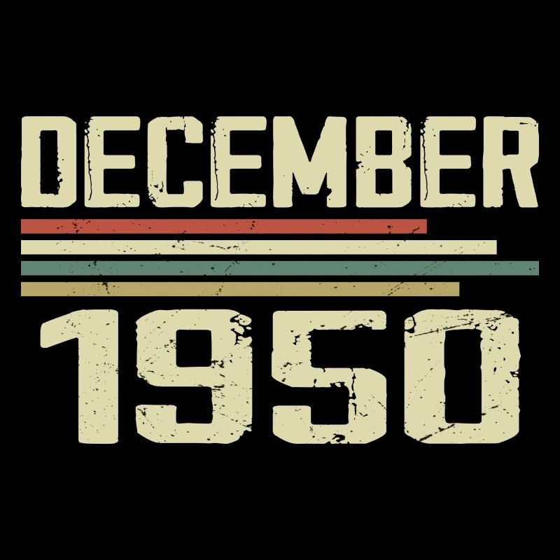 Décembre 1950 Vintage Rétro Anniversaire