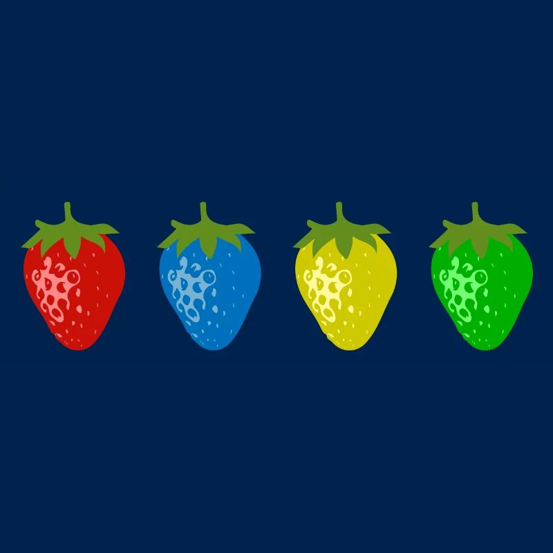 Bunte Erdbeeren