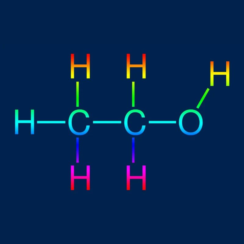 Ethanol Alcohol structural formula