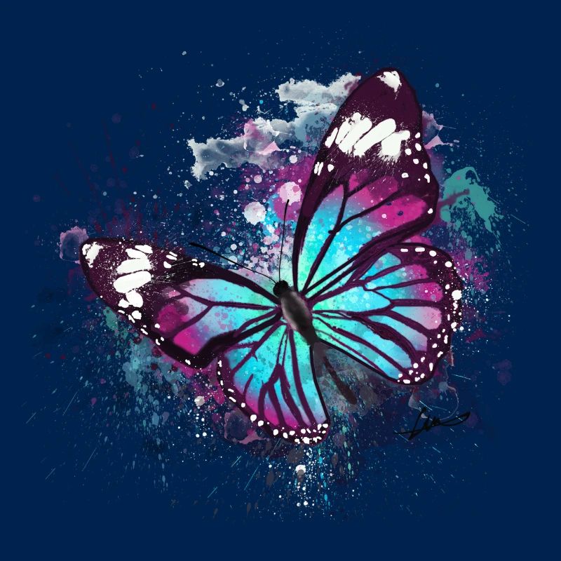 Belle aquarelle de papillon