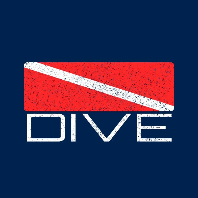 Dive | Conception de plongée avec drapeau de plongée pour les plongeurs