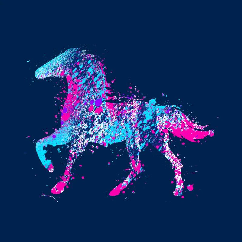 Couleur de l'eau de cheval rose bleu