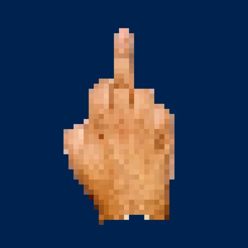 Pixel de doigt moyen censuré