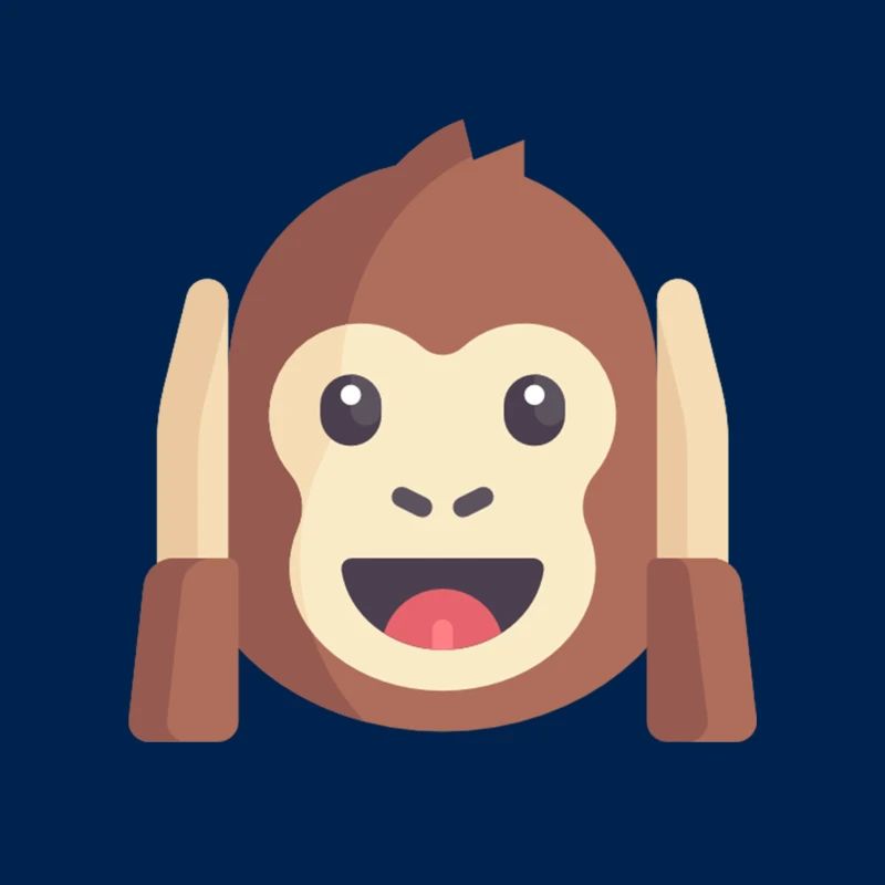 émoticône de singe mignon