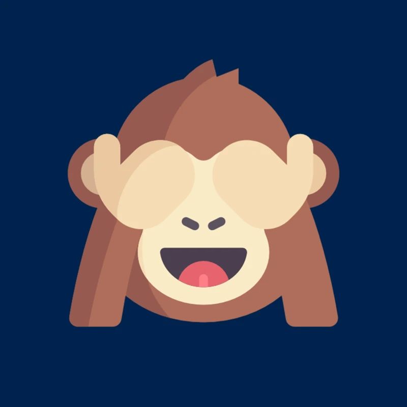 émoticône de singe mignon