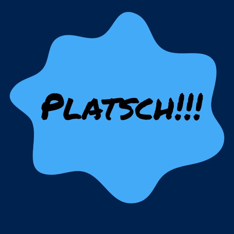 Platsch Blau Farbklecks