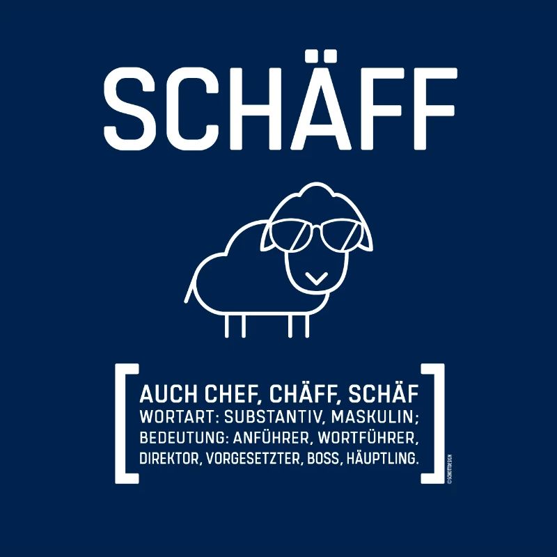 SCHÄFF CHEF CHÄFF BOSS weiss Geschenkidee